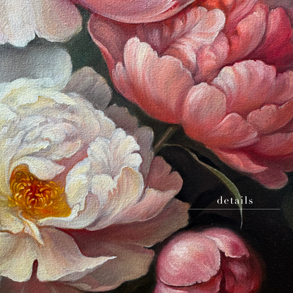 Original Peonies Oil Painting