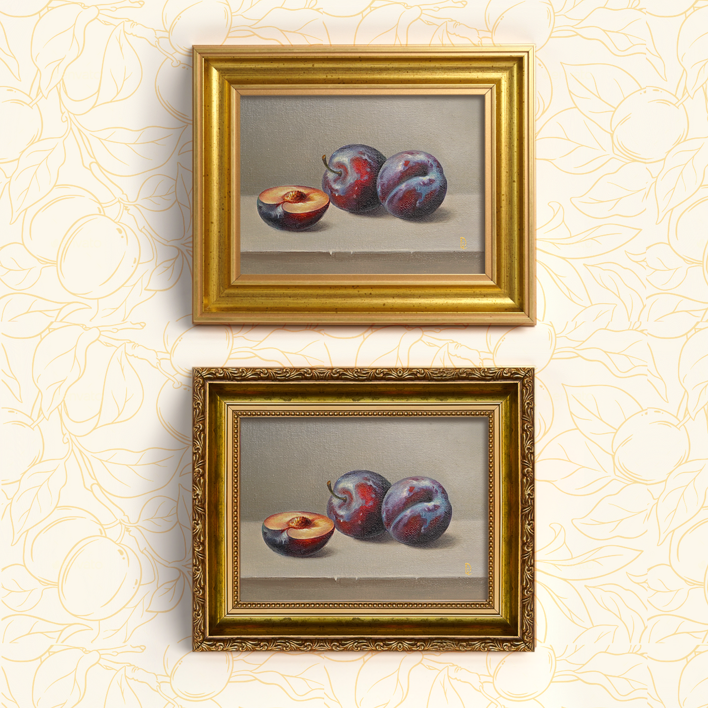 Original Plums Oil Painting