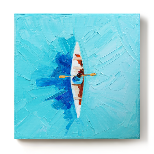 Original Kayak Seascape Oil Painting