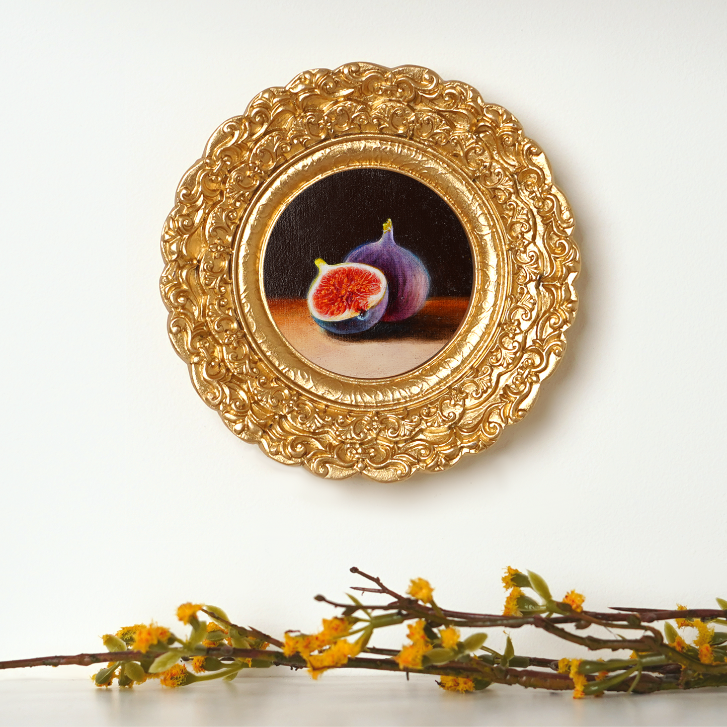 Original Fig Miniature Oil Painting