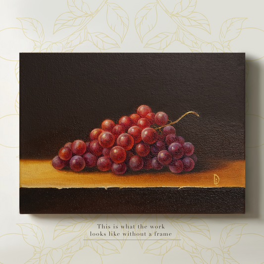 Original Grapes Oil Painting