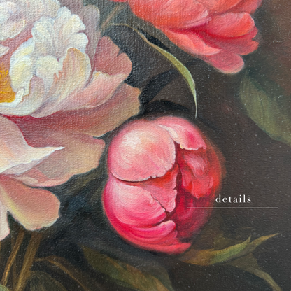 Original Peonies Oil Painting