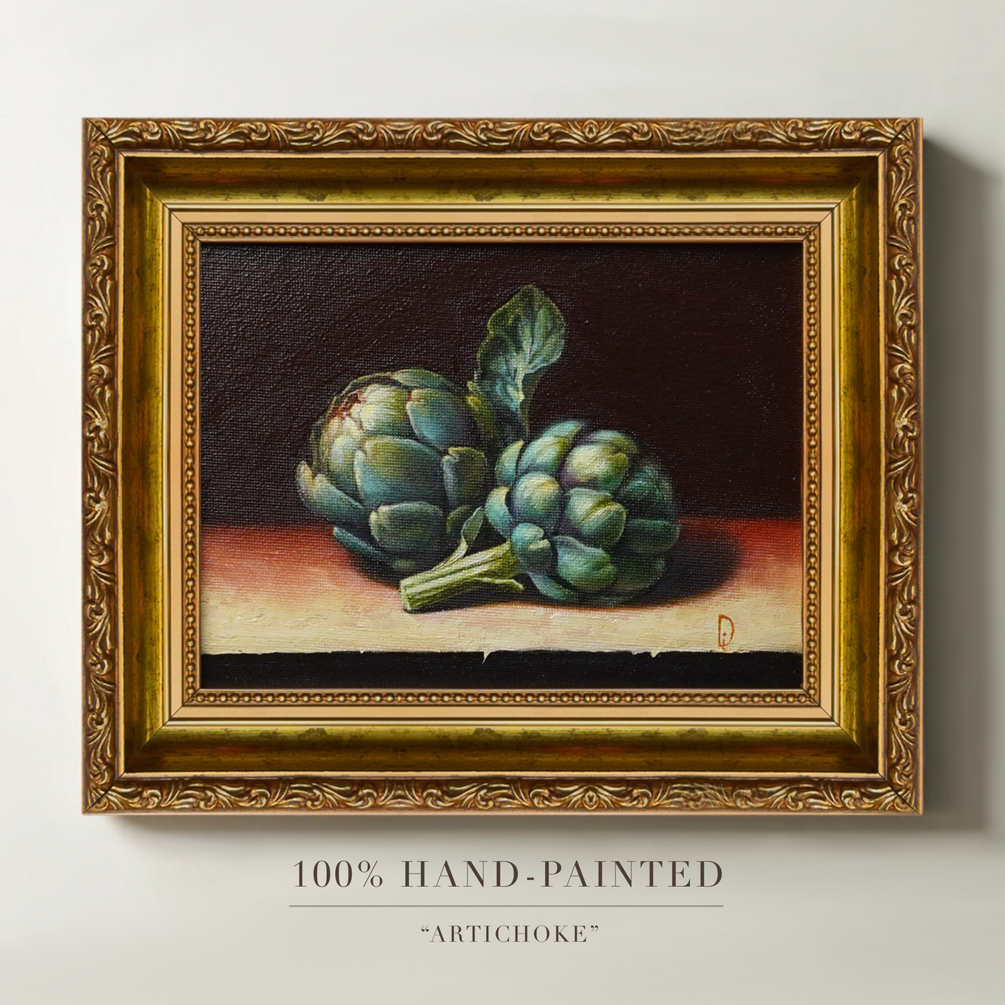 Original Artichoke Oil Painting
