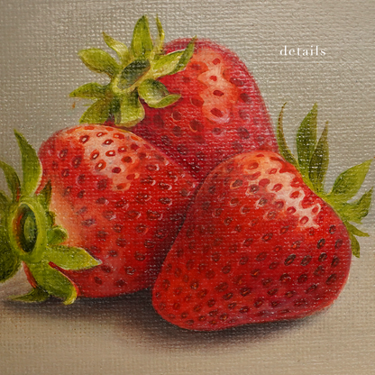 Original Strawberries Oil Painting