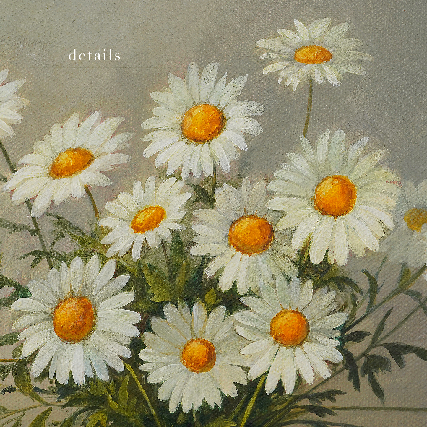 Original Daisies Oil Painting