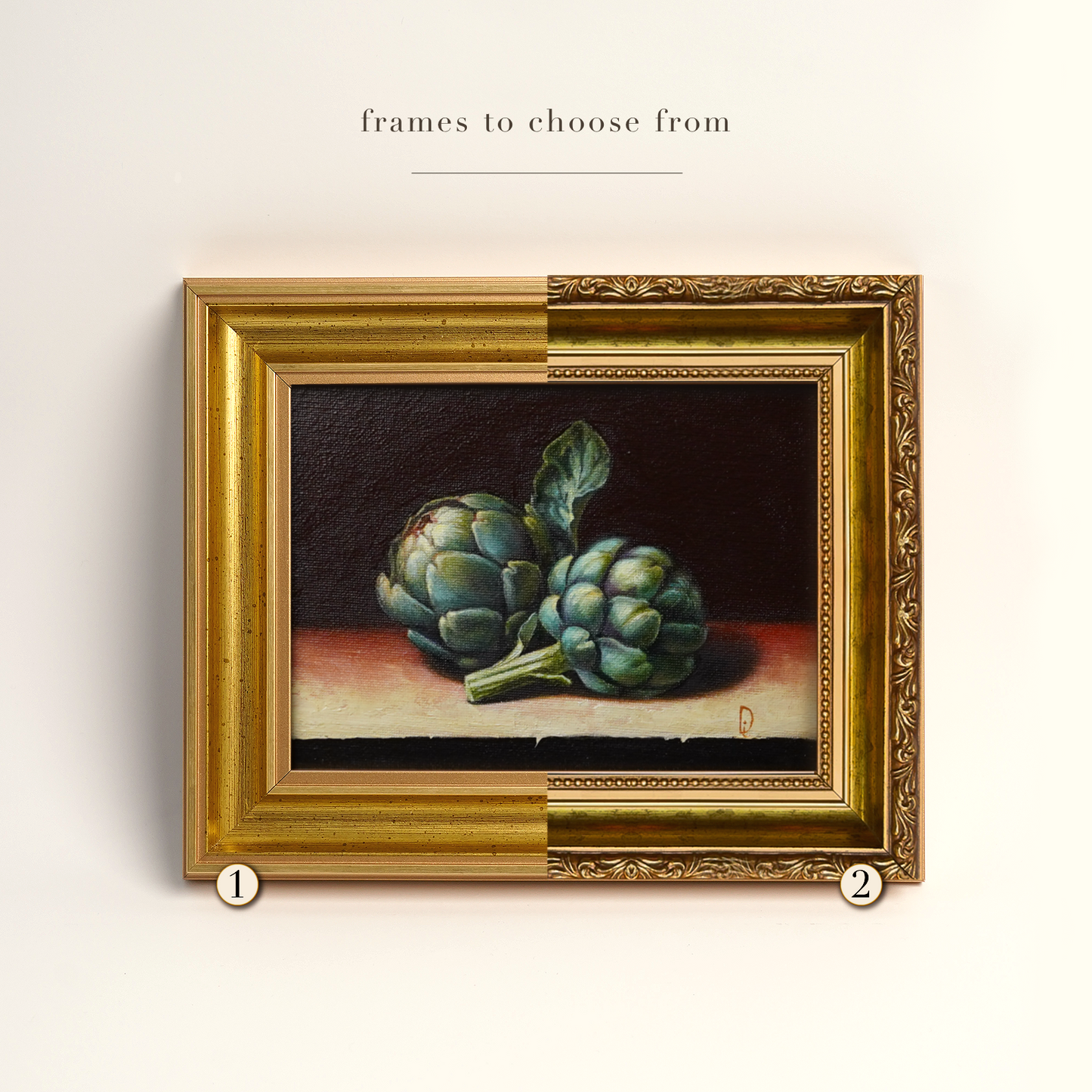 Original Artichoke Oil Painting