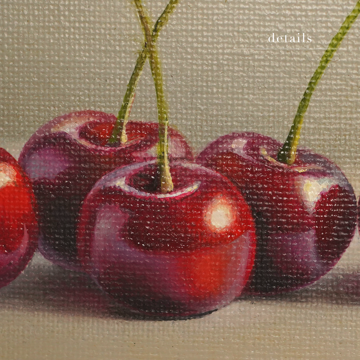 Original Cherries Oil Painting