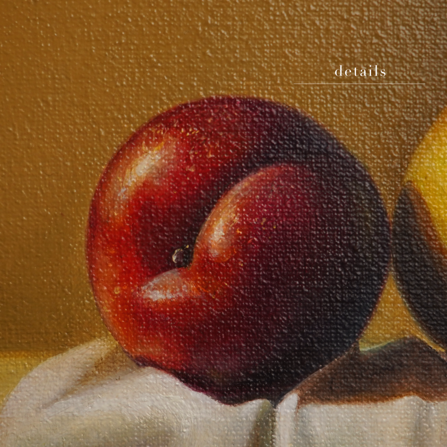Original Plum & Pear Oil Painting