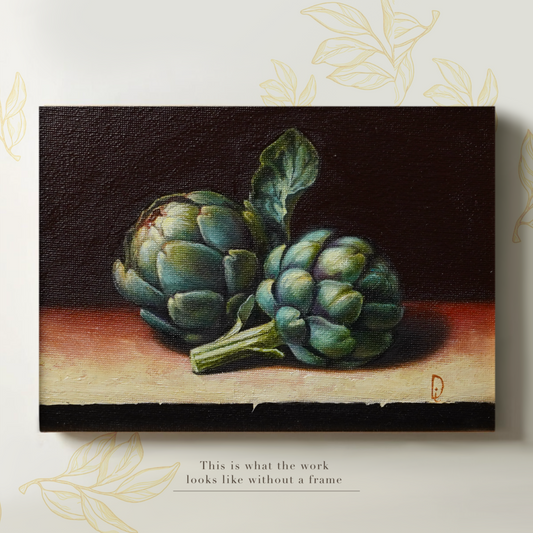 Original Artichoke Oil Painting