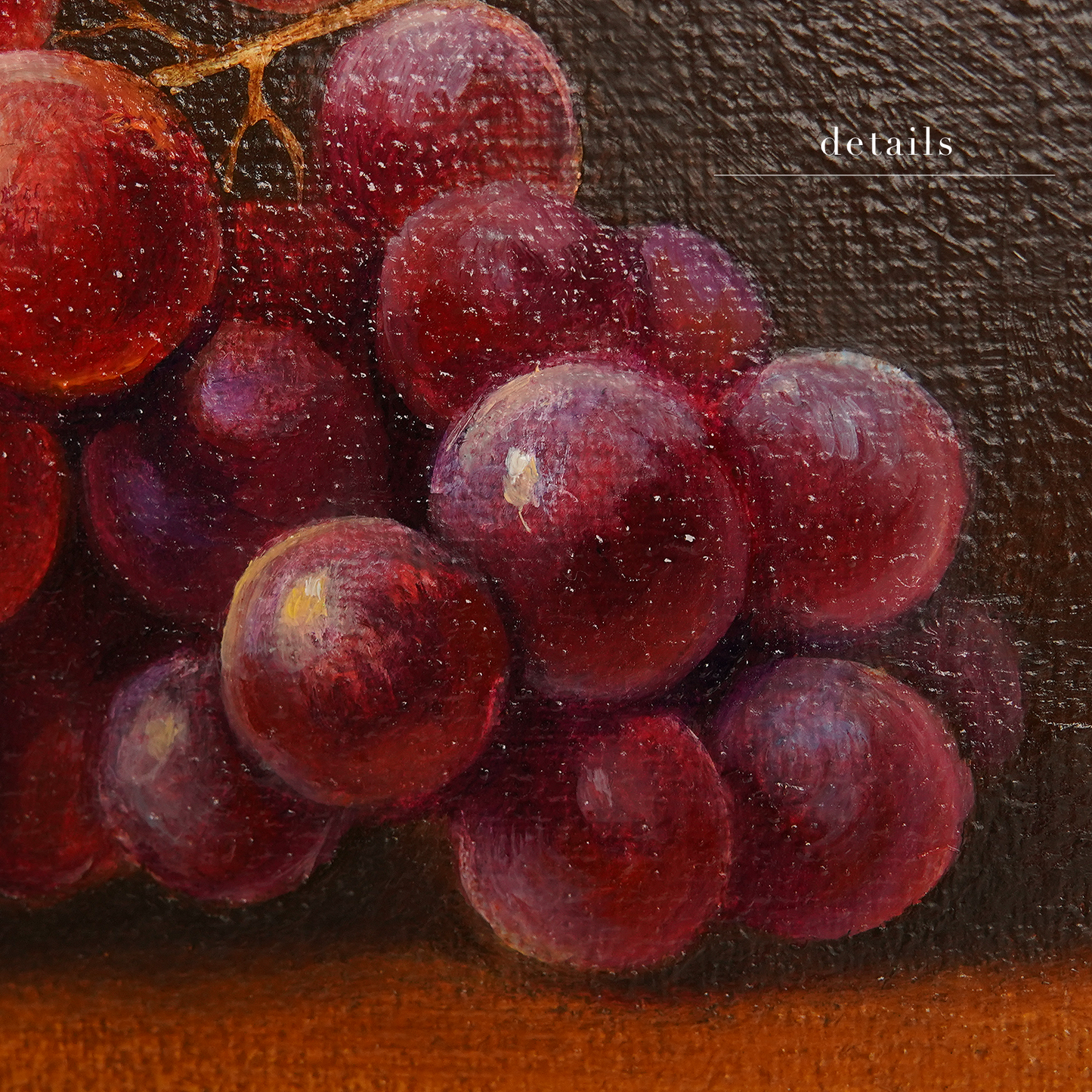 Original Grapes Oil Painting
