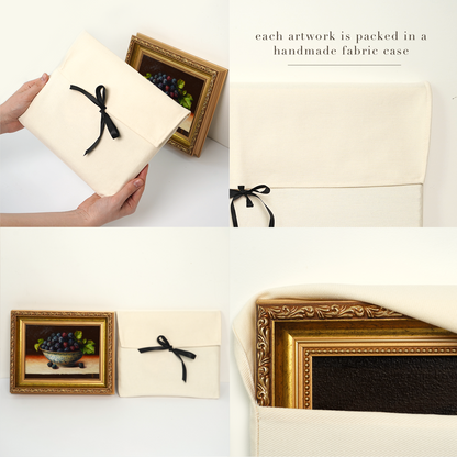 Original Blackberries in a Cup Oil Painting