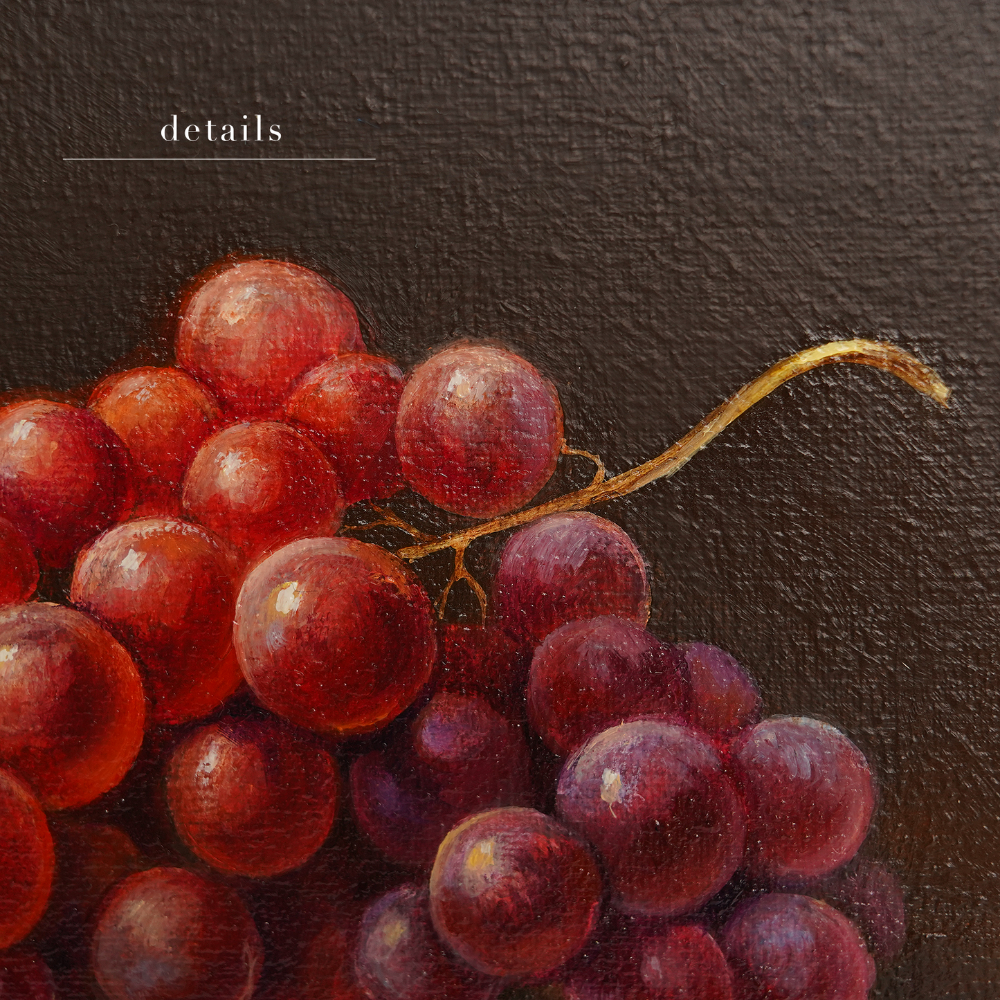 Original Grapes Oil Painting