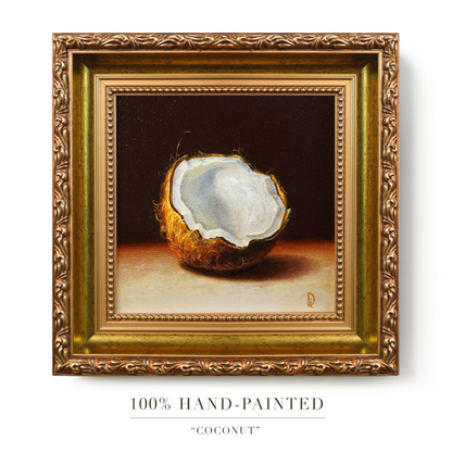 Original Coconut Miniature Oil Painting