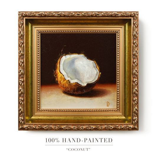 Original Coconut Miniature Oil Painting