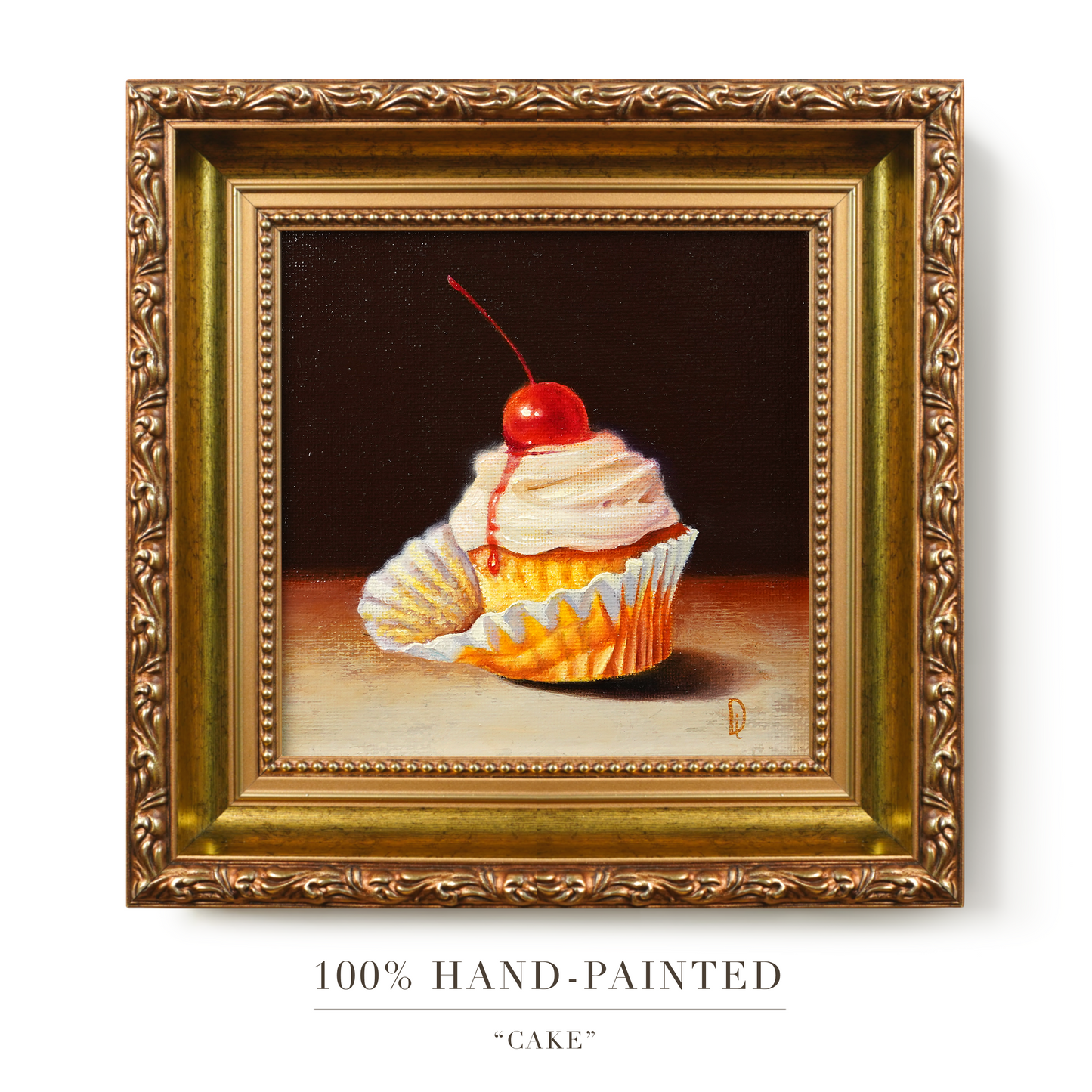 Original Cupcake Miniature Oil Painting