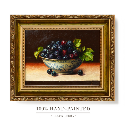 Original Blackberries Oil Painting