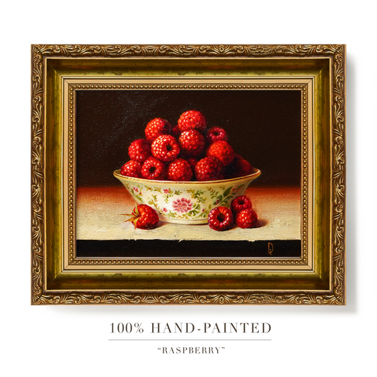 Original Raspberries Oil Painting
