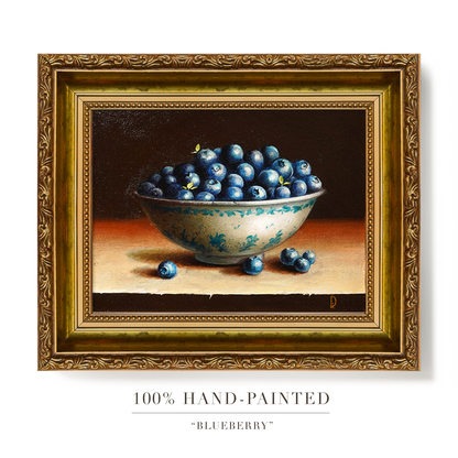 Original Blueberries Oil Painting