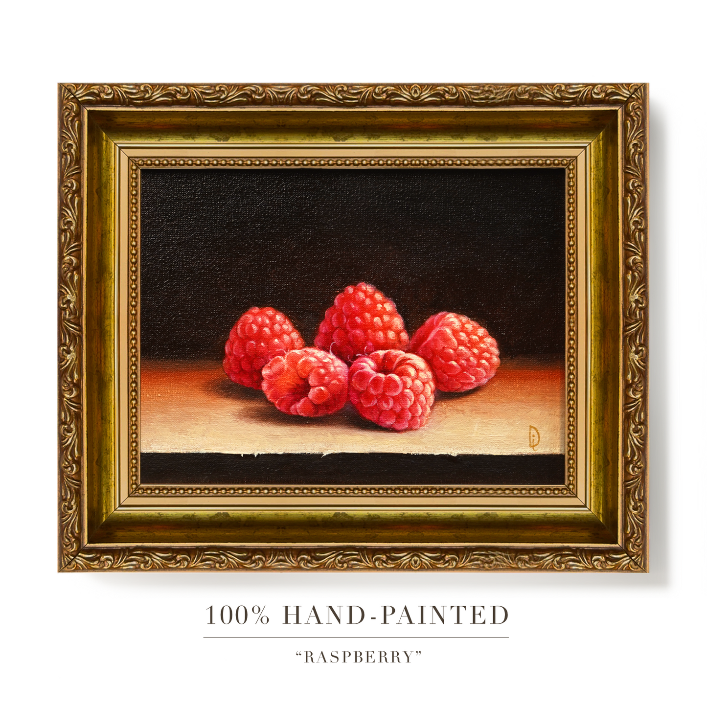 Original Raspberries Oil Painting