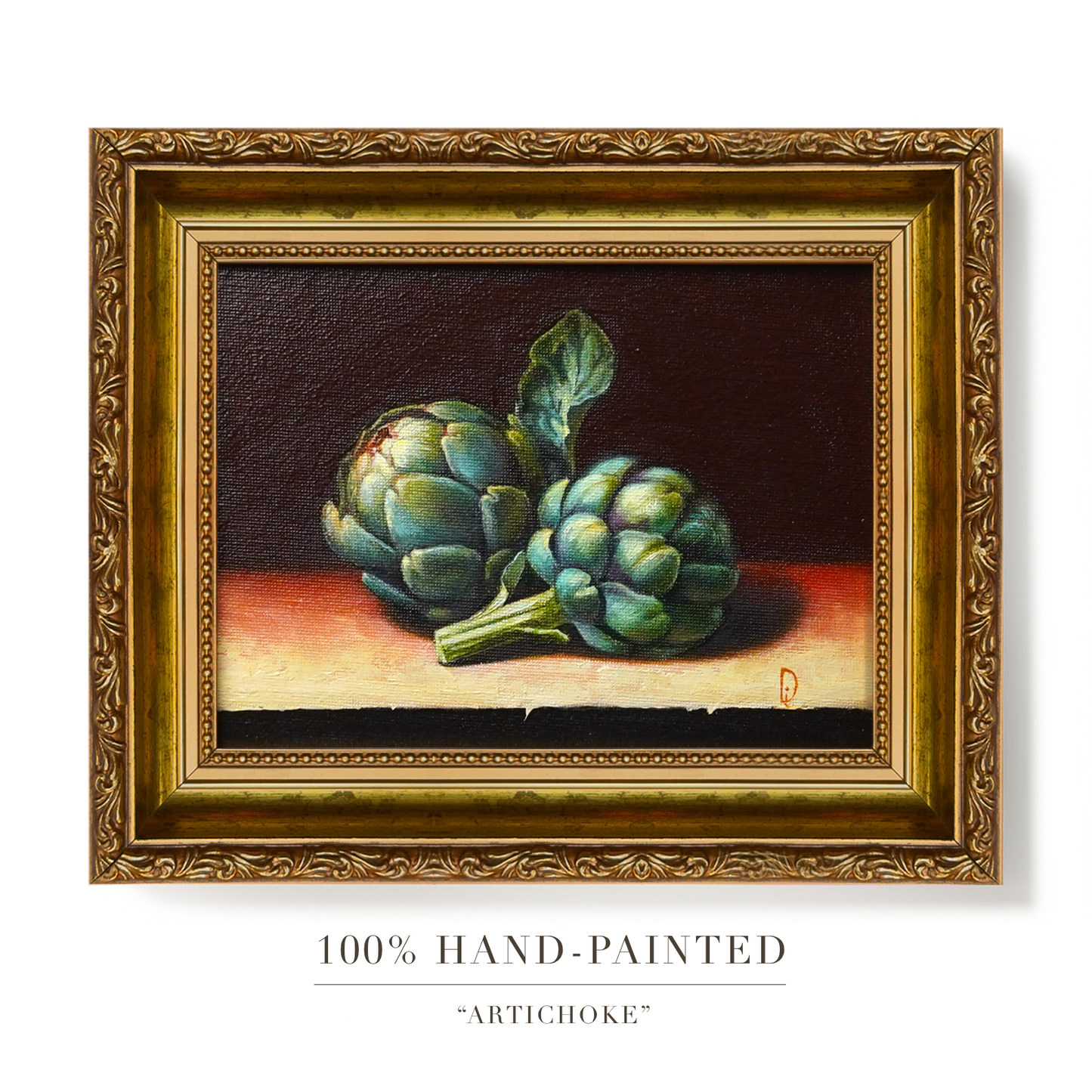 Original Artichoke Oil Painting