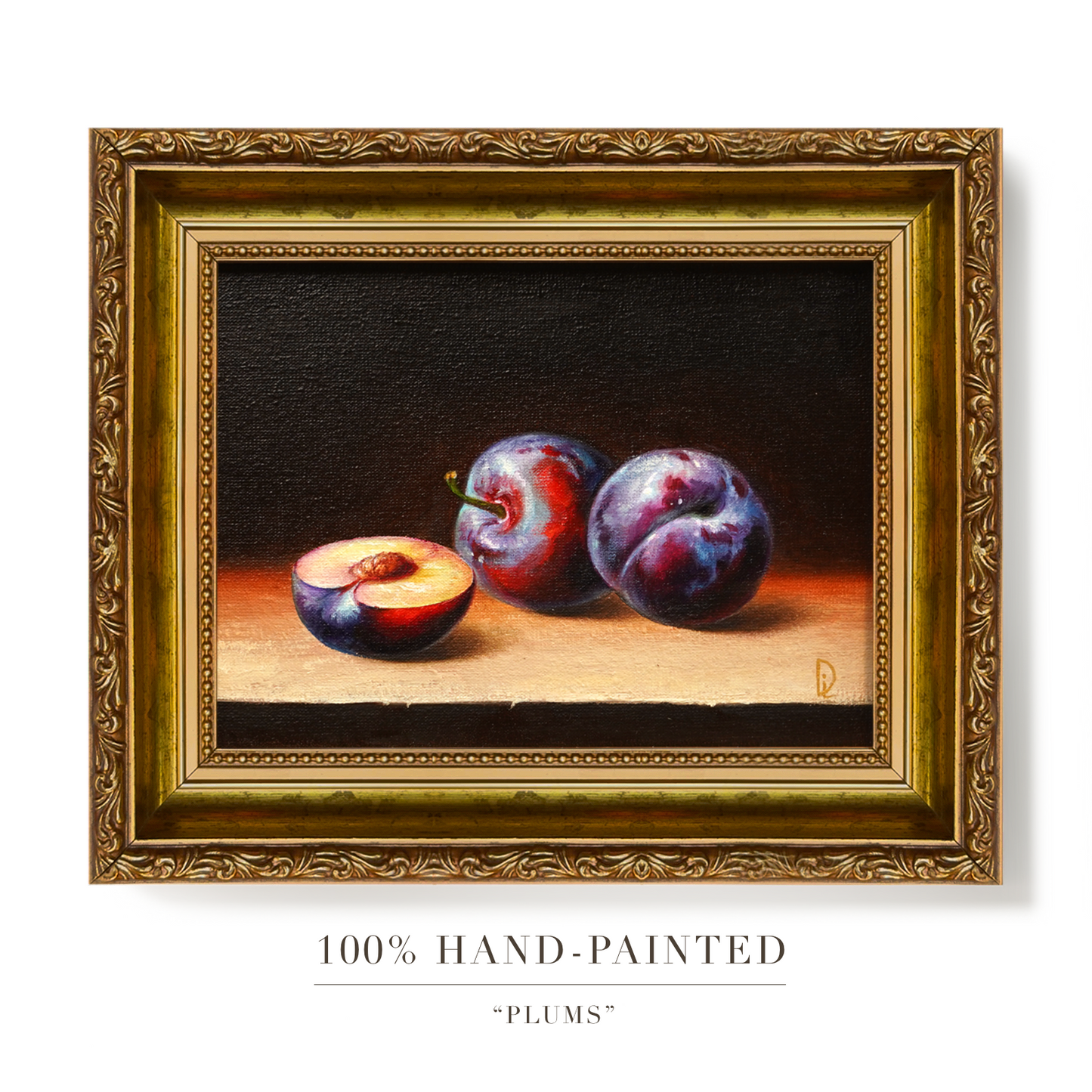 Original Plums Oil Painting
