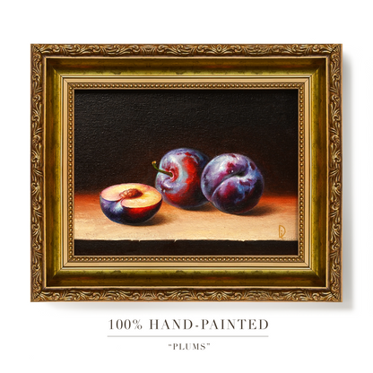 Original Plums Oil Painting
