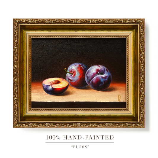 Original Plums Oil Painting