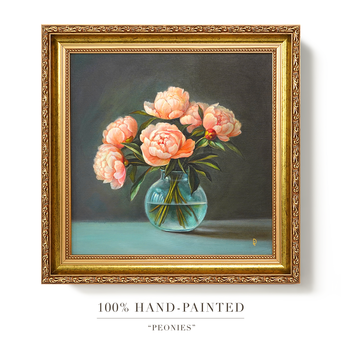 Original Peonies Oil Painting