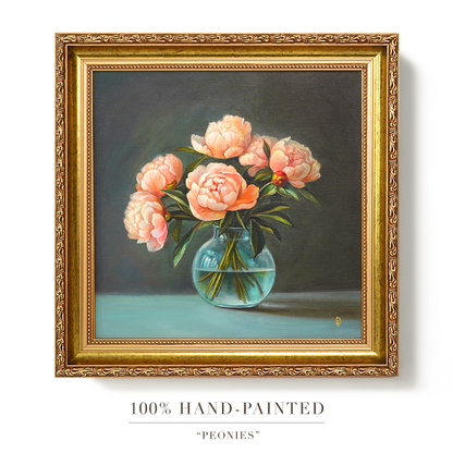 Original Peonies Oil Painting