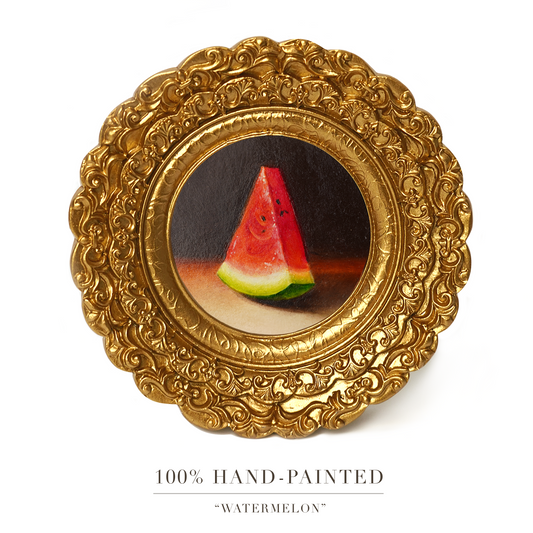Original Watermelon Miniature Oil Painting