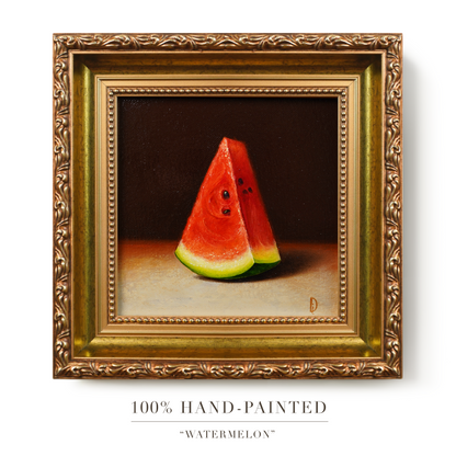 Original Watermelon Miniature Oil Painting