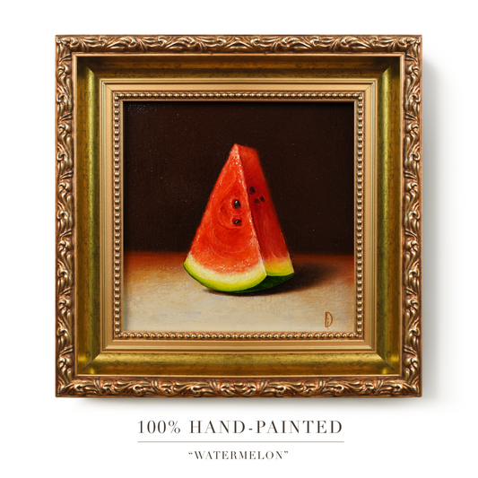 Original Watermelon Miniature Oil Painting