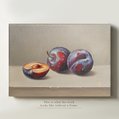 Original Plums Oil Painting