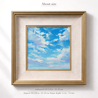 Original Cloudy Sky Oil Painting