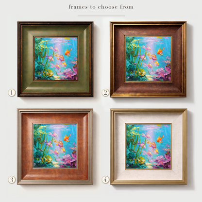Original Aquarium Fish Oil Painting