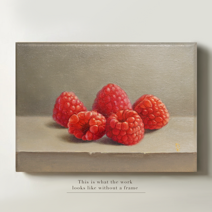 Original Raspberries Oil Painting