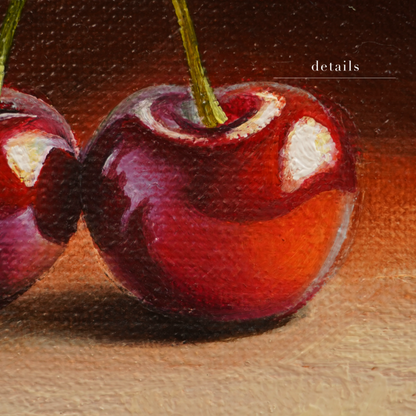 Original Cherries Oil Painting