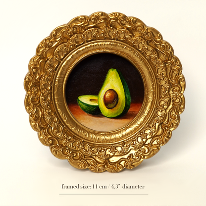 Original Avocado Miniature Oil Painting