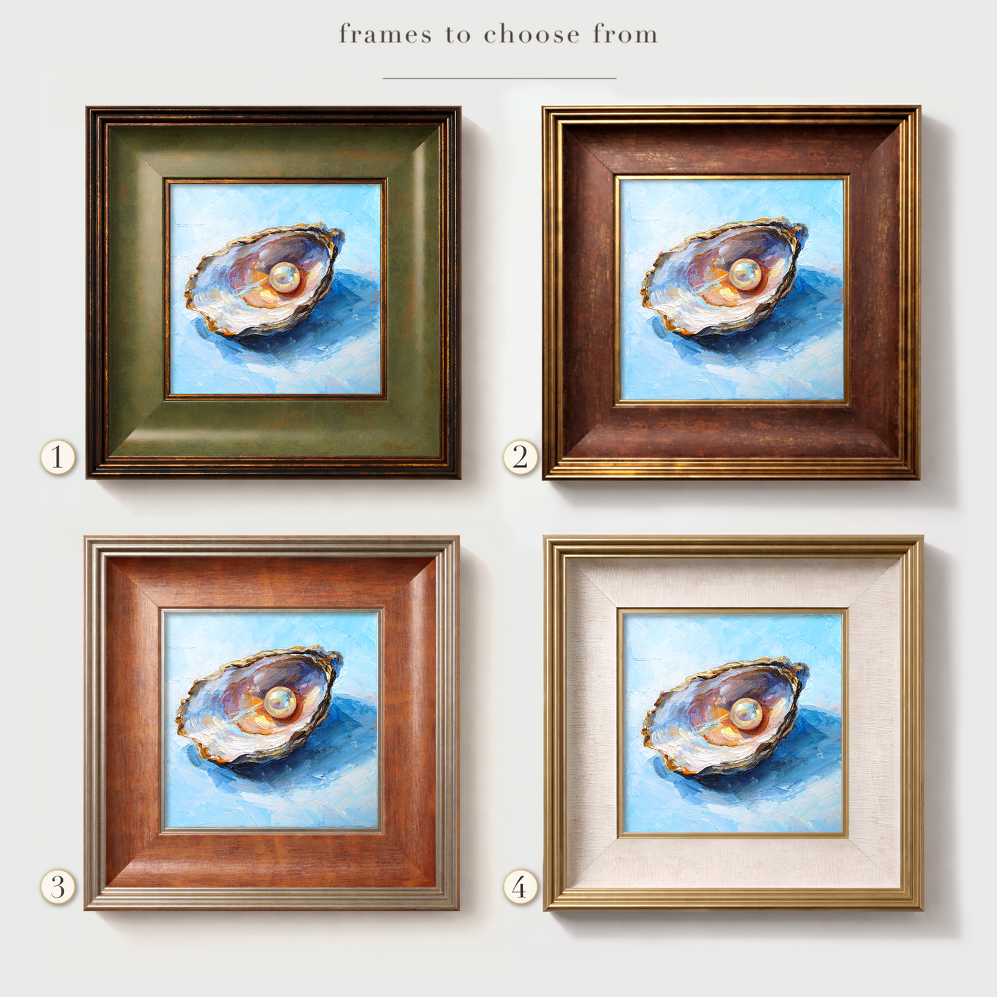 Original Oyster with Pearl Oil Painting