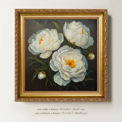 Original Peonies Oil Painting
