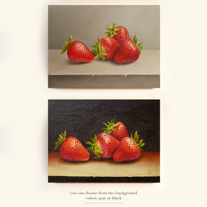 Original Strawberries Oil Painting