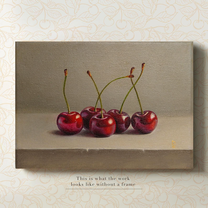 Original Cherries Oil Painting