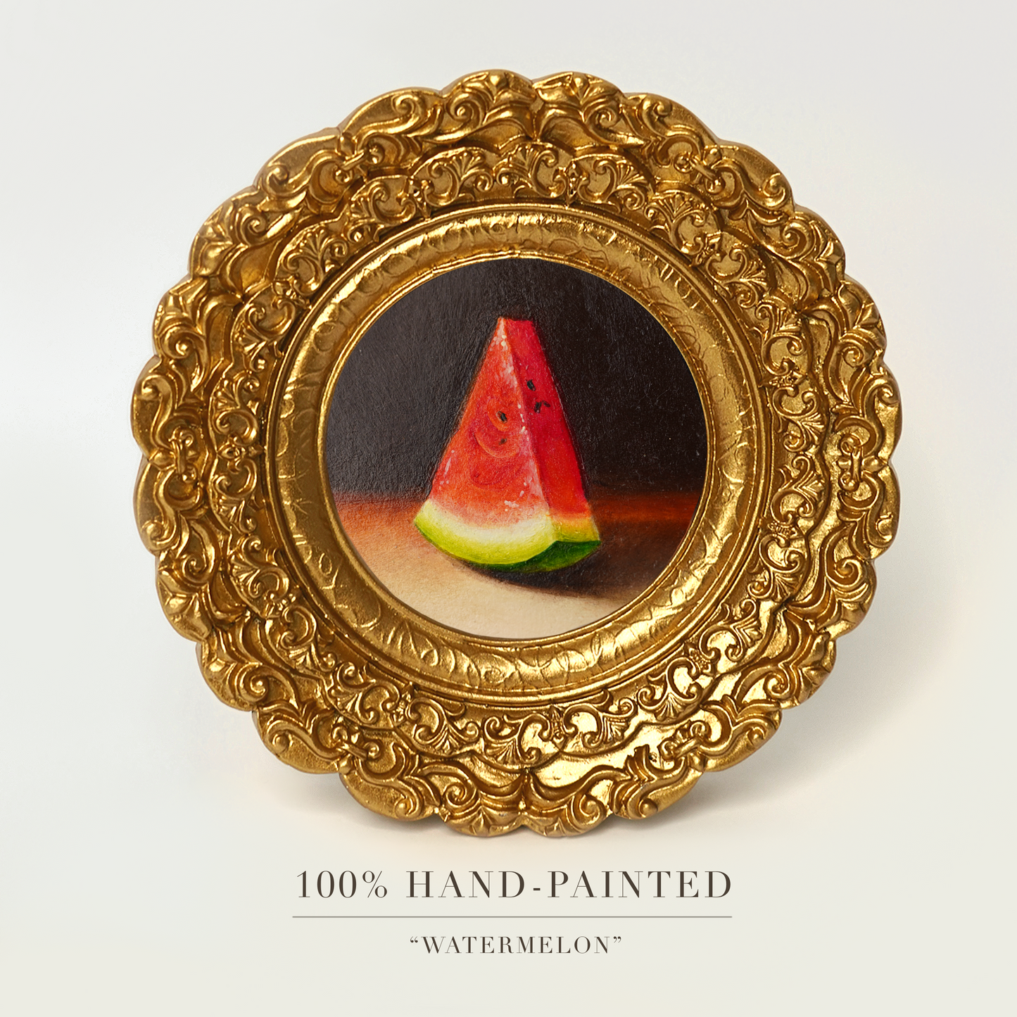 Original Watermelon Miniature Oil Painting