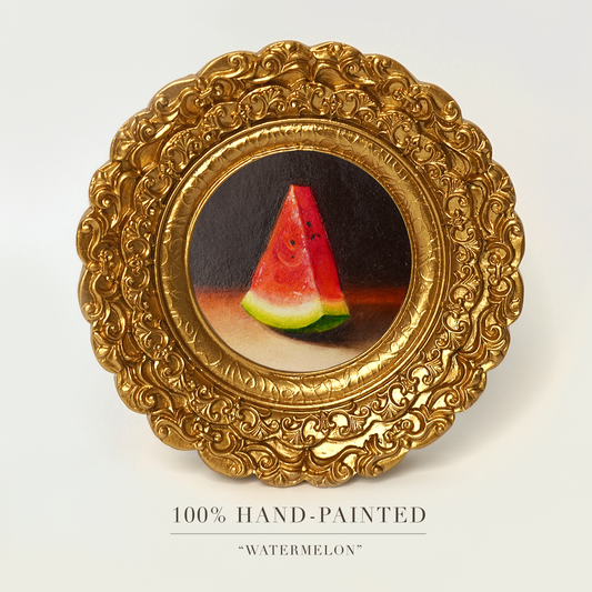 Original Watermelon Miniature Oil Painting