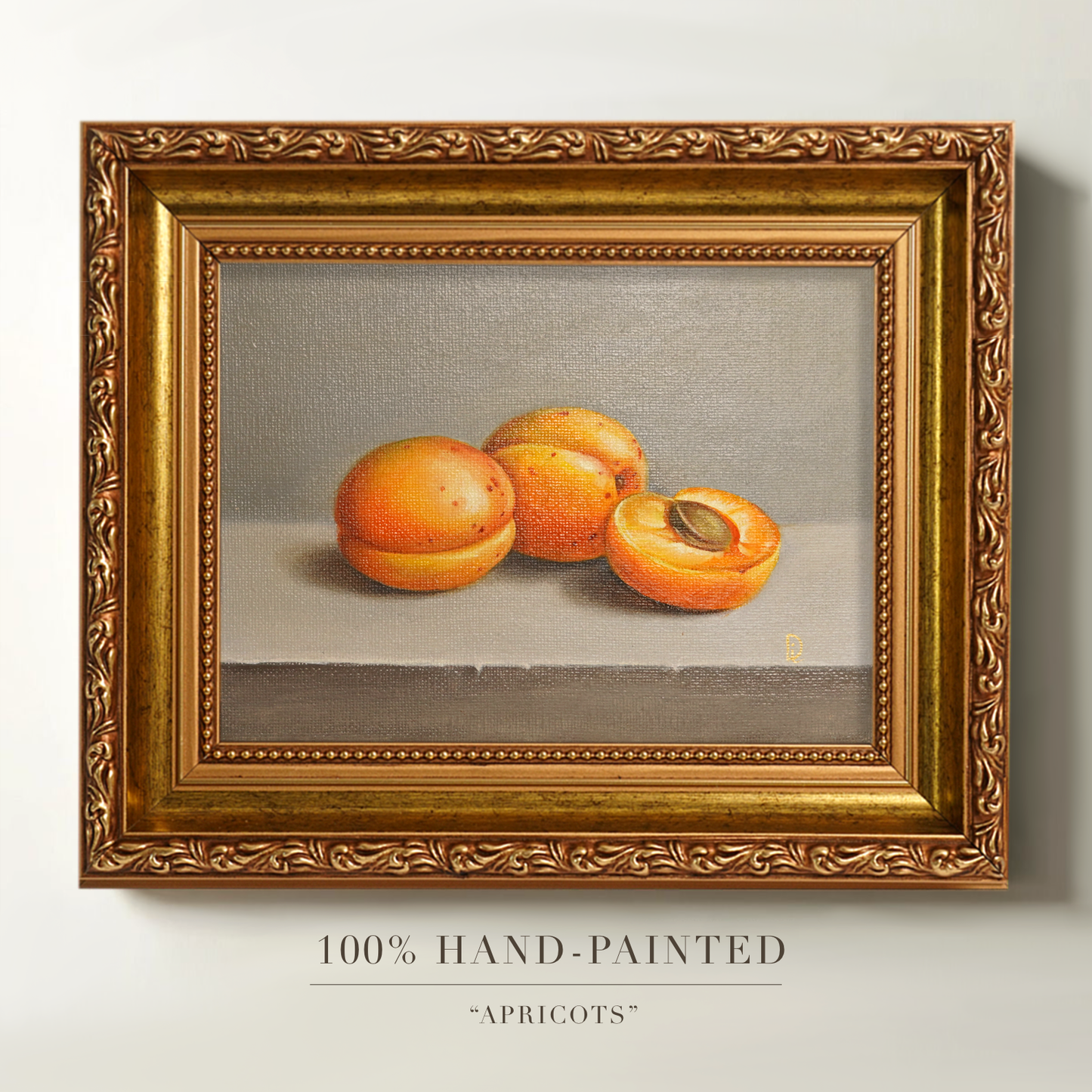 Original Apricots Oil Painting