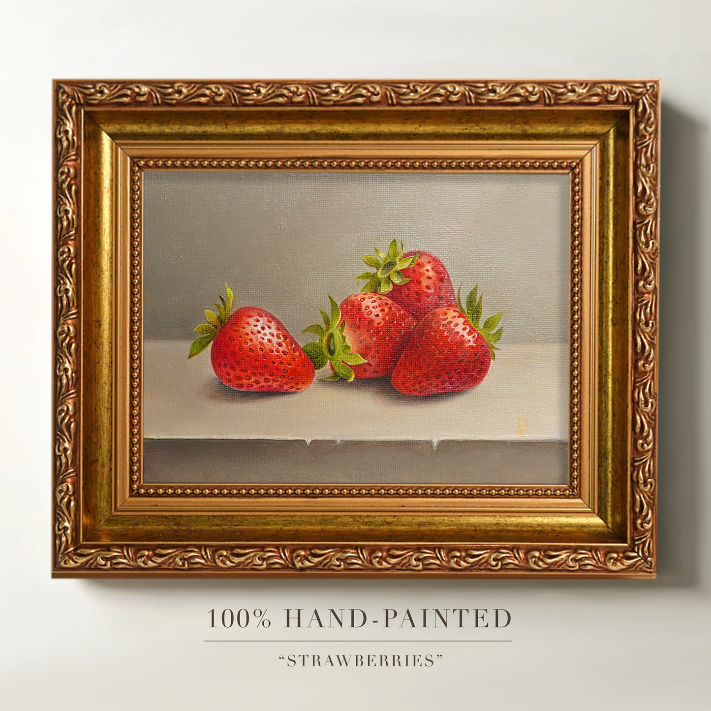 Original Strawberries Oil Painting