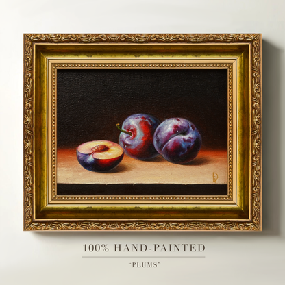 Original Plums Oil Painting