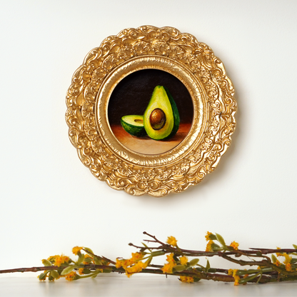 Original Avocado Miniature Oil Painting