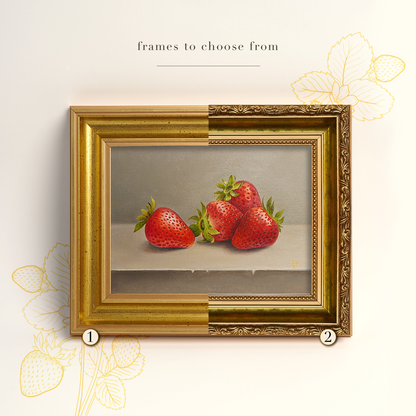 Original Strawberries Oil Painting