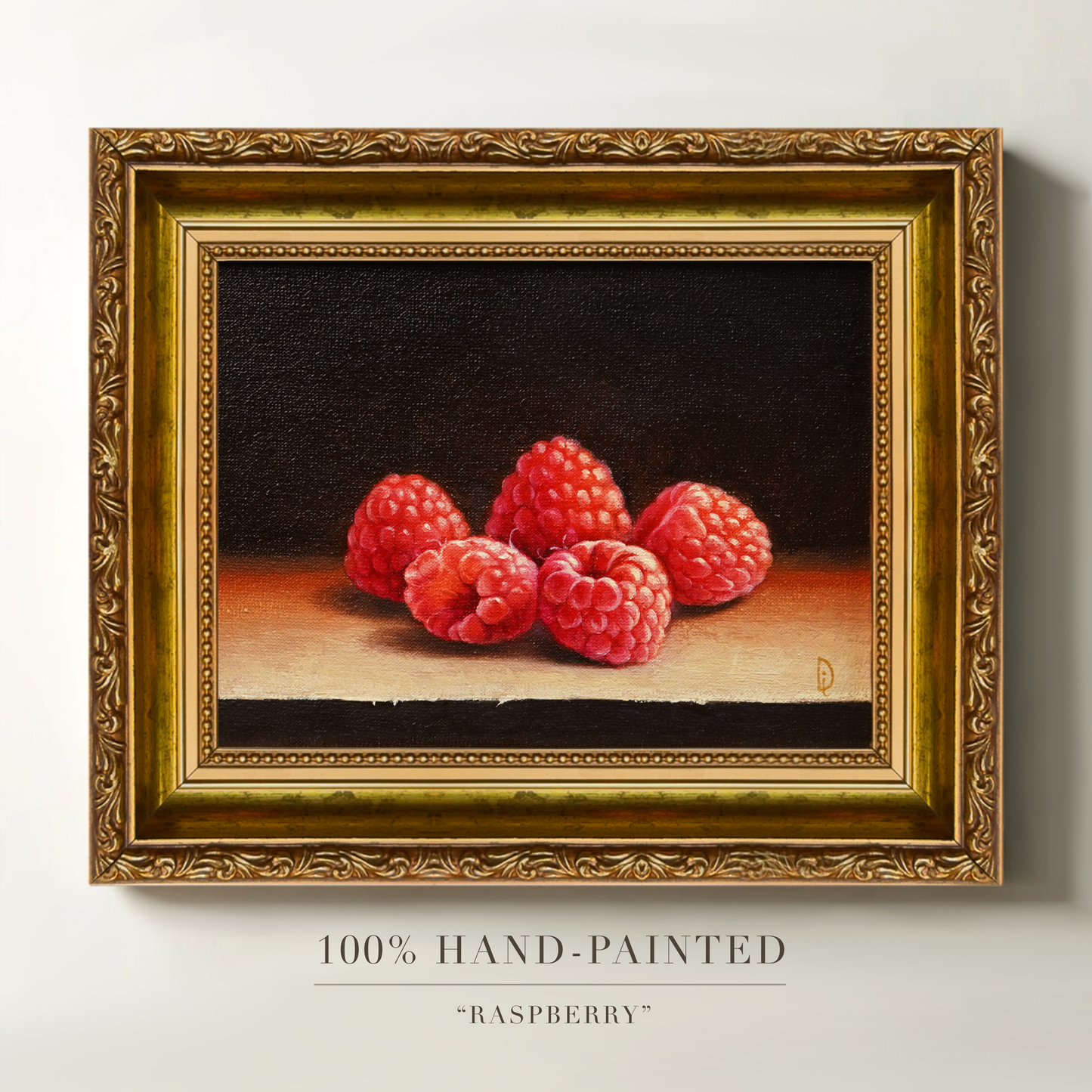 Original Raspberries Oil Painting